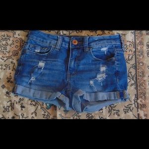 kohl’s juniors ripped jean shorts low rise shorts
